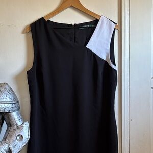 Classic Ralph Lauren Black & White Sheath Dress